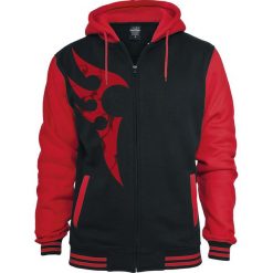 Bejsbolówki męskie: Red Smoky Tribal Bluza z kapturem rozpinana czarny/czerwony