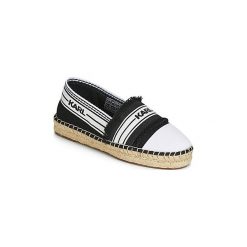 Espadryle Karl Lagerfeld KAMINI PATCHWORK SLIP. Czarne espadryle damskie marki KARL LAGERFELD, bez wzorów, bez obcasa. Za 769,00 zł.