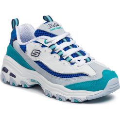 Sneakersy SKECHERS - Second Chance 13146/WBL White/Blue. Niebieskie półbuty damskie Skechers, z zamszu. W wyprzedaży za 249,00 zł.