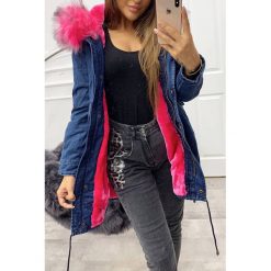 Kurtka damska HARMONY FUCHSIA. Niebieskie kurtki damskie IVET, na zimę, bez wzorów, z puchu. W wyprzedaży za 59,00 zł.