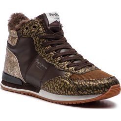 Sneakersy PEPE JEANS - Gable Tumble Bootie PLS30789 Brown 898. Pomarańczowe półbuty damskie Pepe Jeans, na co dzień, bez wzorów, z jeansu, bez obcasa, na płaskiej podeszwie, bez zapięcia. W wyprzedaży za 169,00 zł.