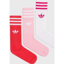 Adidas Originals - Skarpetki (3-pack). Różowe skarpetki damskie marki adidas Originals, z elastanu. Za 59,90 zł.