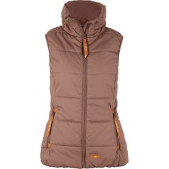 Kamizelka outdoorowa ze stójką bonprix brązowy kasztanowy. Pomarańczowe kamizelki damskie bonprix, bez wzorów, bez kaptura. Za 129,99 zł.