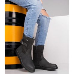 Botki damskie Ideal Shoes BM-9063 Szare. Szare botki damskie Ideal Shoes, z tworzywa sztucznego, eleganckie, na niskim obcasie, na obcasie, na zamek. Za 139,00 zł.