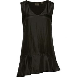 Top jedwabny bonprix czarny. Czarne topy damskie bonprix, z jedwabiu. Za 89,99 zł.