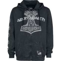 Bluzy męskie: Amon Amarth EMP Signature Collection Bluza z kapturem rozpinana ciemnoszary
