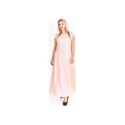 Sukienka maxi z koronkową górą. Brązowe sukienki damskie Bird, bez wzorów, z koronki, bez kołnierzyka, bez rękawów, maxi. Za 298,00 zł.