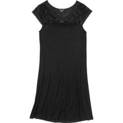 Koszula nocna z wiskozy bonprix czarny. Czarne koszule nocne damskie marki bonprix, bez wzorów, z wiskozy, bez rękawów. Za 29,99 zł.