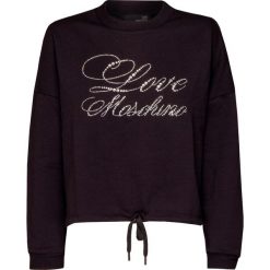 Bluza LOVE MOSCHINO. Czarne bluzy damskie Love Moschino, bez wzorów, z bawełny, bez rękawów, bez kaptura. W wyprzedaży za 451,00 zł.