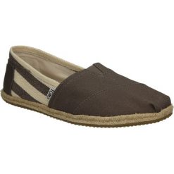 ESPADRYLE TOMS CLASSIC CANVAS 100005417. Brązowe espadryle damskie Toms, bez wzorów, bez obcasa. Za 139,99 zł.