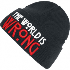 American Horror Story The World Is Wrong Czapka czarny. Czarne czapki zimowe damskie American Horror Story, z aplikacjami, z materiału. Za 79,90 zł.