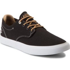 Tenisówki LACOSTE - Esparre 218 Caj 7-35CAJ00048X0 Blk/Lt Tan. Czarne trampki chłopięce marki Lacoste, z gumy, na sznurówki. W wyprzedaży za 199,00 zł.