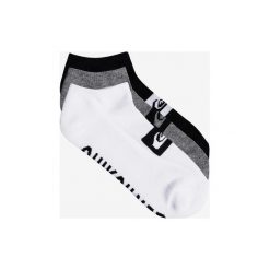 Quiksilver 3-pack Skarpetki Czarny Biały Szary. Szare skarpetki męskie Quiksilver, bez wzorów, z elastanu. Za 37,95 zł.