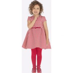 Mayoral - Sukienka dziecięca 92 - 134 cm. Czerwone sukienki dziewczęce Mayoral, bez wzorów, z elastanu, eleganckie, z krótkim rękawem, krótkie, mini, rozkloszowane. Za 185,90 zł.