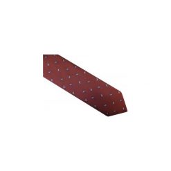 Bordowy krawat - szary paisley D121. Krawaty męskie Modini Moda Męska. Za 49,50 zł.