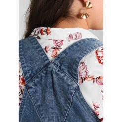 Sukienki: Second Script Curve BUTTON FRONT PINAFORE DRESS Sukienka jeansowa mid blue denim
