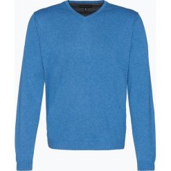 Finshley & Harding - Sweter męski z dodatkiem kaszmiru, niebieski. Niebieskie swetry klasyczne męskie Finshley & Harding, m, z aplikacjami, z bawełny. Za 229,95 zł.