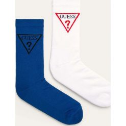 Guess Jeans - Skarpety (2 pack). Białe skarpetki męskie Guess Jeans, z aplikacjami, z elastanu. Za 69,90 zł.