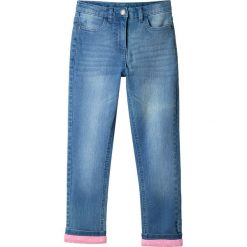 Dżinsy dziewczęce ocieplane bonprix niebieski "bleached”. Niebieskie spodnie dziewczęce bonprix, bez wzorów, z elastanu, eleganckie, długie. Za 99,99 zł.