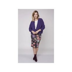 Sweter bez zapięcia, SWE150 fiolet MKM. Fioletowe swetry damskie marki Mkm swetry, s, bez wzorów, z jeansu, bez rękawów, bez kaptura. Za 138,00 zł.