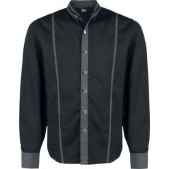 Koszule męskie na spinki: Banned Contrast Shirt With Button Fastening Koszula czarny