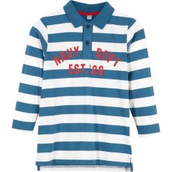 Shirt polo z długim rękawem bonprix indygo-biel wełny w paski. Niebieskie t-shirty chłopięce bonprix, w paski, z wełny, z długim rękawem. Za 34,99 zł.