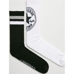 Converse - Skarpety (2-Pack). Białe skarpetki męskie Converse, bez wzorów, z elastanu. W wyprzedaży za 39,90 zł.