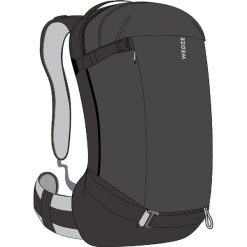 Plecak snowboardowy i narciarski Freeride FR500 Defense L/XL. Szare plecaki męskie WED'ZE, bez wzorów, z poliesteru. Za 369,99 zł.
