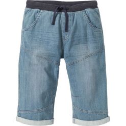 Długie bermudy dżinsowe Loose Fit bonprix jasnoniebieski "bleached used". Niebieskie jeansy męskie bonprix, m, bez wzorów, długie. Za 109,99 zł.