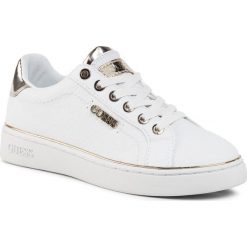 Sneakersy GUESS - FL5BEK FAL12 WHITE 1. Białe półbuty damskie Guess, ze skóry ekologicznej. Za 519,00 zł.