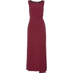 Sukienka wieczorowa, długa bonprix ciemnoczerwony. Czerwone sukienki damskie bonprix, bez wzorów, eleganckie, bez kołnierzyka, z długim rękawem, długie, maxi. Za 189,99 zł.