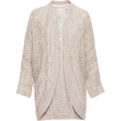 Sweter bez zapięcia bonprix biel wełny - brunatny. Białe swetry damskie bonprix, na lato, z aplikacjami, z wełny, bez rękawów, bez kaptura. Za 74,99 zł.
