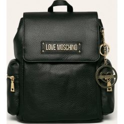Love Moschino - Plecak skórzany. Czarne plecaki damskie Love Moschino, bez wzorów, ze skóry. W wyprzedaży za 1149,00 zł.