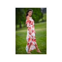 Sukienka B311. Zielone sukienki damskie Awama, xl, z aplikacjami, z poliesteru, bez kołnierzyka, bez rękawów, maxi. Za 209,00 zł.