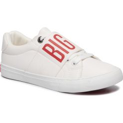 Sneakersy BIG STAR - EE274039 White. Białe półbuty damskie BIG STAR, na co dzień, bez wzorów, ze skóry ekologicznej, retro, bez obcasa, na płaskiej podeszwie, bez zapięcia. Za 119,00 zł.