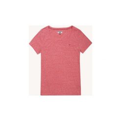 T-shirty z krótkim rękawem Tommy Jeans DW0DW04435 ORIGINAL TRIBLEND. Czerwone t-shirty damskie Tommy Jeans, s, bez wzorów, z jeansu, bez kołnierzyka. Za 105,59 zł.