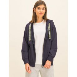 Bluza Armani Exchange 3HYM88 YJ76Z 1593. Niebieskie bluzy damskie Armani Exchange, s, bez wzorów, z bawełny, bez rękawów, bez kaptura. W wyprzedaży za 369,00 zł.