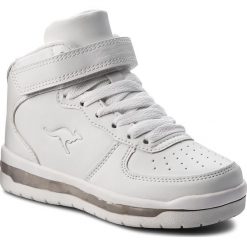 Sneakersy KANGAROOS - K-Lid 18121 000 0000 M White. Białe trampki chłopięce KangaROOS, bez wzorów, ze skóry ekologicznej, bez zapięcia. W wyprzedaży za 189,00 zł.