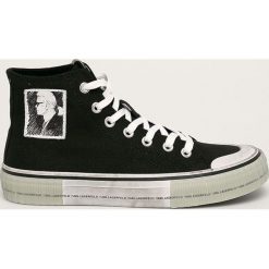 Karl Lagerfeld - Trampki. Czarne trampki i tenisówki damskie KARL LAGERFELD, bez wzorów, z gumy, bez zapięcia. Za 639,90 zł.