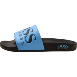 BOSS Green SOLAR SLID LOGO Sandały kąpielowe open blue. Niebieskie kąpielówki męskie marki BOSS Green, m, z materiału. Za 209,00 zł.