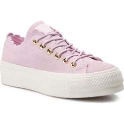 Tenisówki CONVERSE - Ctas Lift Ox 563500C Pink Foam/Gold/Egret. Różowe półbuty damskie Converse, bez wzorów, ze skóry, bez zapięcia. W wyprzedaży za 259,00 zł.