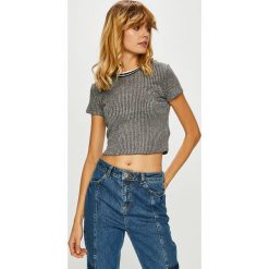 Tally Weijl - Top. Szare bluzki damskie TALLY WEIJL, s, bez wzorów, z poliesteru, casualowe, z okrągłym kołnierzem, z krótkim rękawem. W wyprzedaży za 49,90 zł.