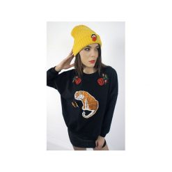Bluza TIGER Rose. Czarne bluzy damskie Missspark, s, z haftami, z bawełny. Za 349,00 zł.
