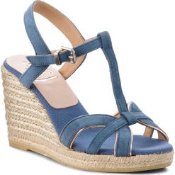 Espadryle KANNA - KV8107-1 Ante Tejano. Niebieskie espadryle damskie marki Kanna, z materiału, na obcasie. W wyprzedaży za 199,00 zł.