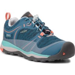Trekkingi KEEN - Terradora Low Wp 1018370 Aqua Sea/Coral. Niebieskie półbuty damskie Keen, bez wzorów, z tworzywa sztucznego, bez obcasa, na sznurówki. W wyprzedaży za 239,00 zł.