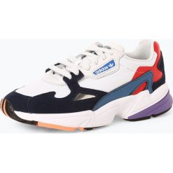 Adidas Originals - Tenisówki damskie z dodatkiem skóry – Falcon, biały. Białe trampki i tenisówki damskie adidas Originals, bez wzorów, ze skóry, bez zapięcia. Za 429,95 zł.