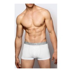 Bokserki Atlantic Cotton Pima BMH-012. Białe bokserki męskie Atlantic, bez wzorów, z bawełny. Za 50,90 zł.