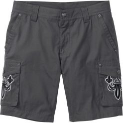 Bermudy bojówki Loose Fit bonprix antracytowy. Szare spodenki i szorty męskie bonprix, m, bez wzorów. Za 54,99 zł.
