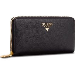 Duży Portfel Damski GUESS - SWDELU L8146 BLA. Czarne portfele damskie Guess, ze skóry. Za 519,00 zł.