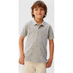 Mango Kids - Polo dziecięce 110 - 164 cm. Szare t-shirty chłopięce Mango Kids, bez wzorów, z bawełny, z krótkim rękawem. W wyprzedaży za 29,90 zł.